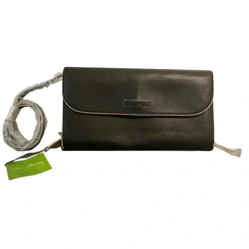 Vera Bradley NWT Fold Over Flap Black Clutch